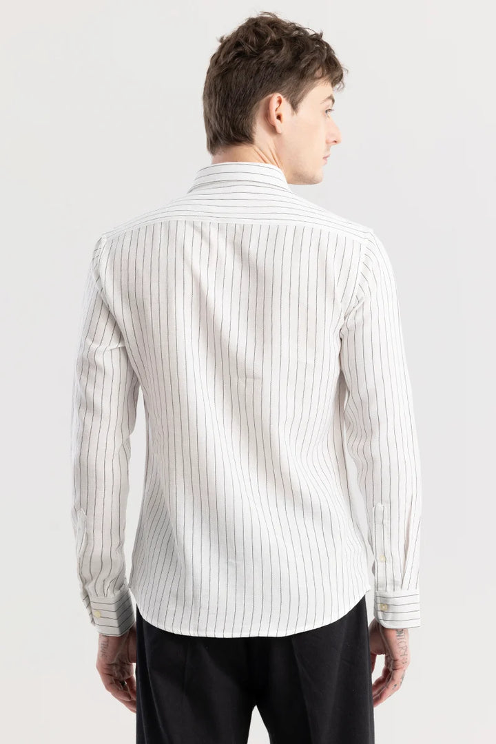 Linen Line White Stripe Shirt