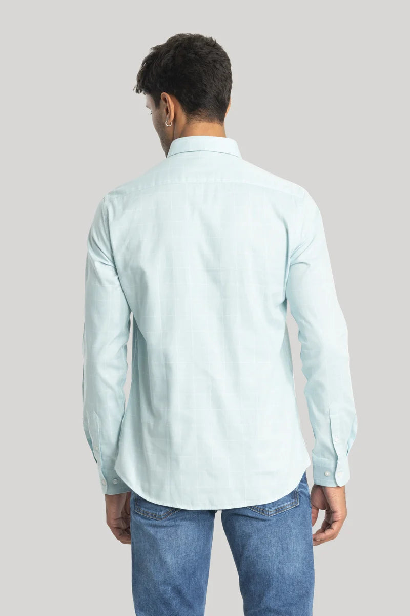 Giuliano Aquamarine Checks Shirt