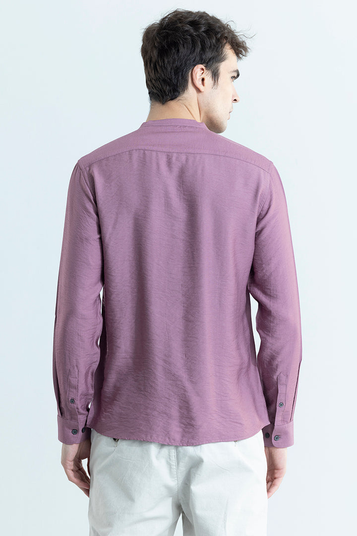 Calista Mauve Mandarin Shirt