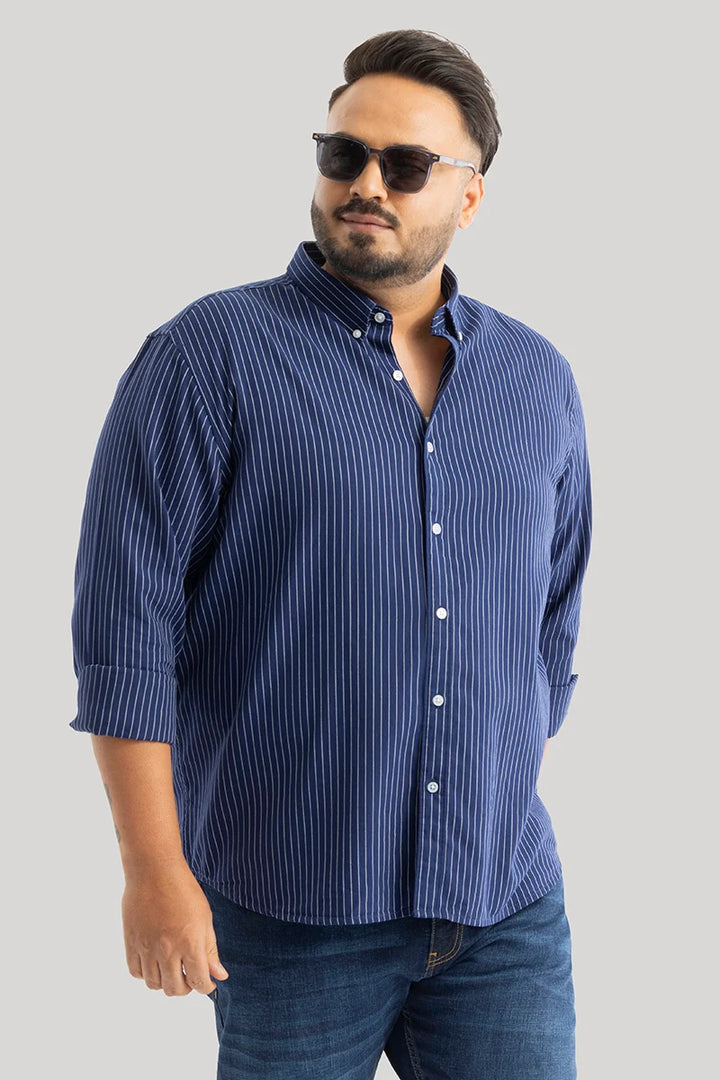 Lining Dark Blue Stripes Shirts