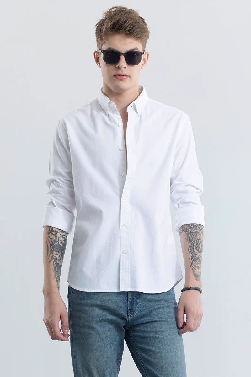 ClassicContour Plain White Shirt