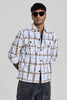 Brown Abstract Corduroy Overshirt