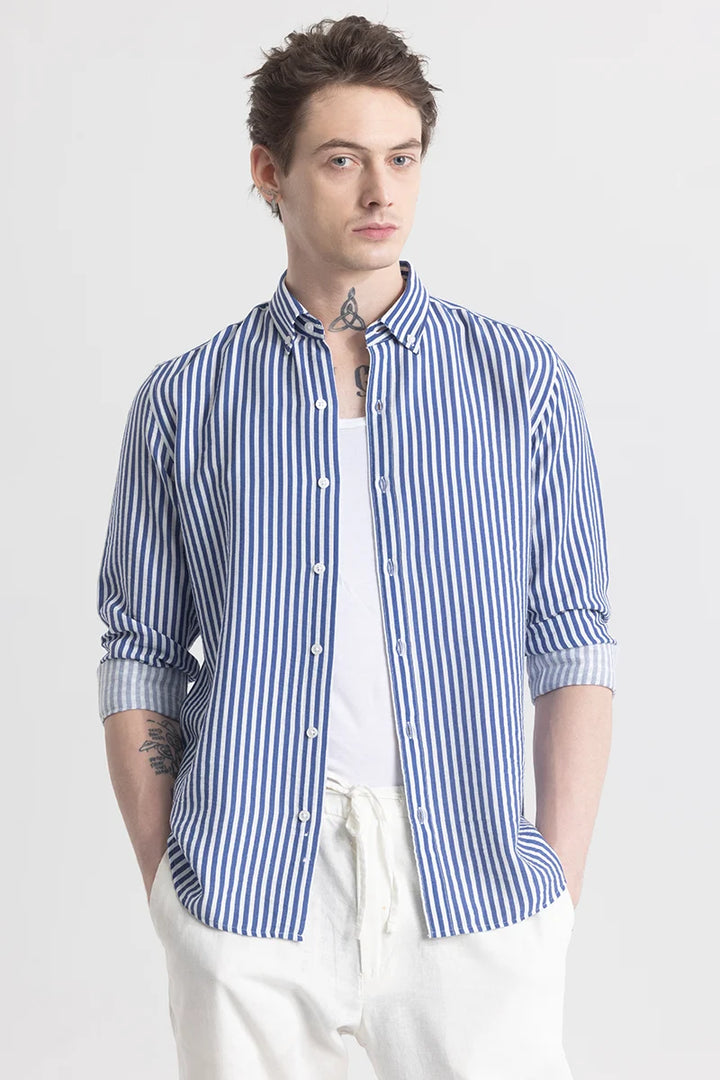 Stripehaven Blue Striped Shirt