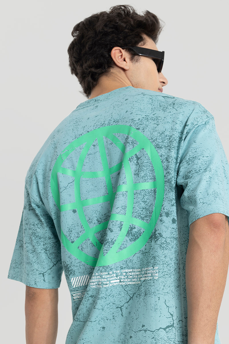 Worldwide Blue Oversized T-Shirt