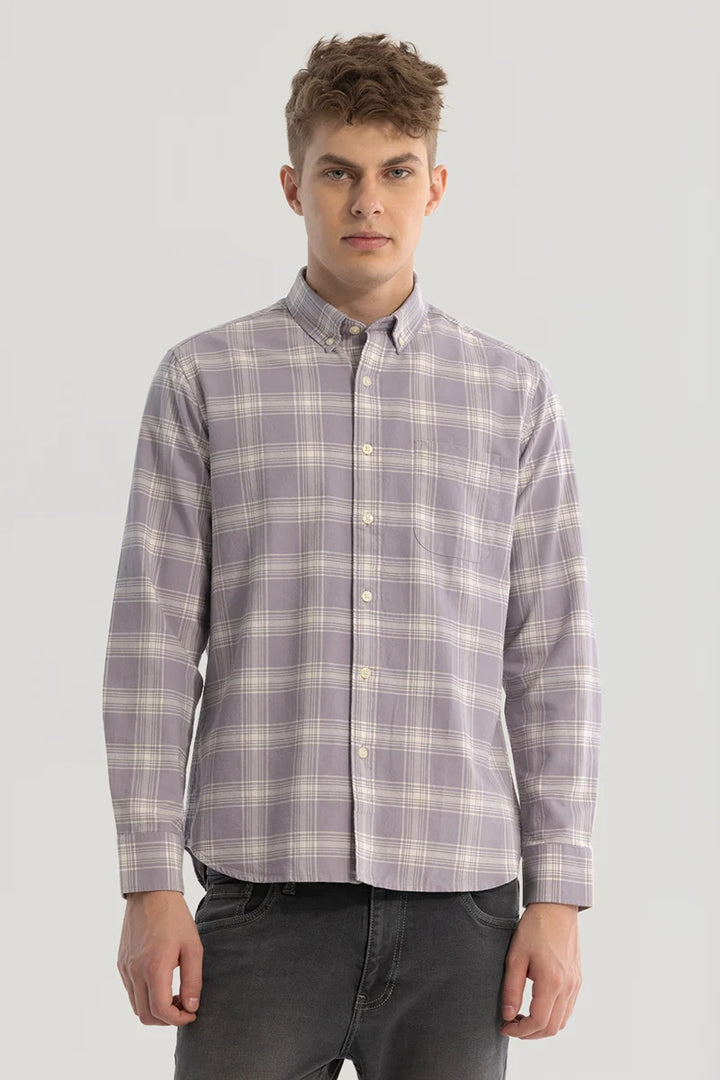 Lavender Checks Oxford Shirt