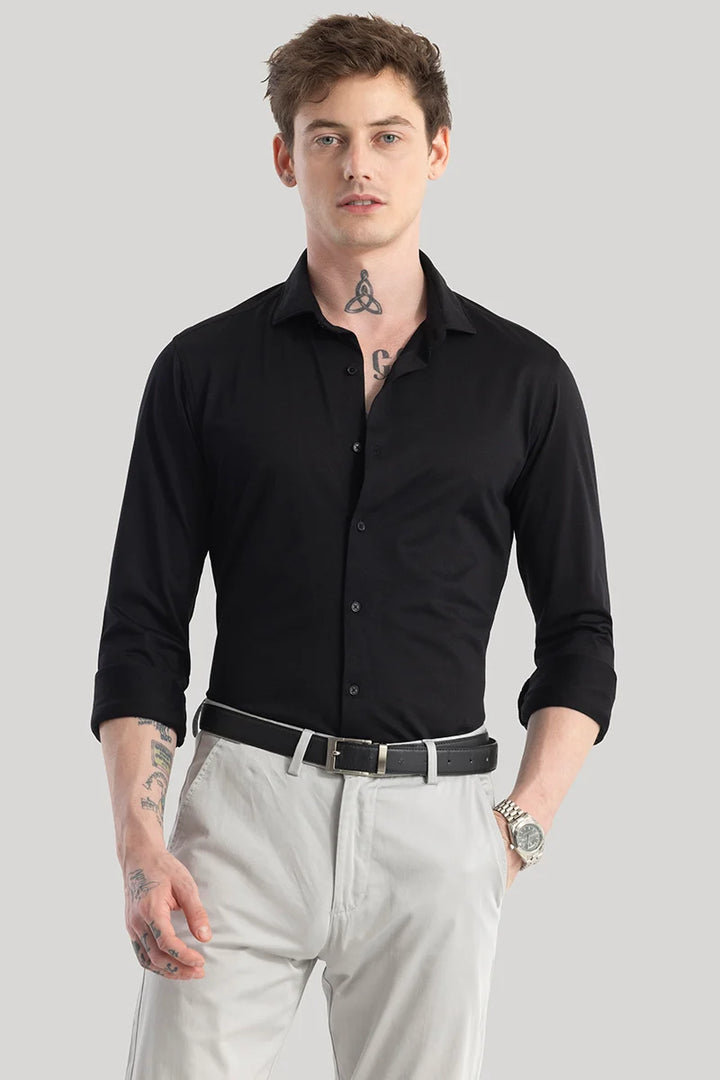 Ulrik Black Plain Shirt