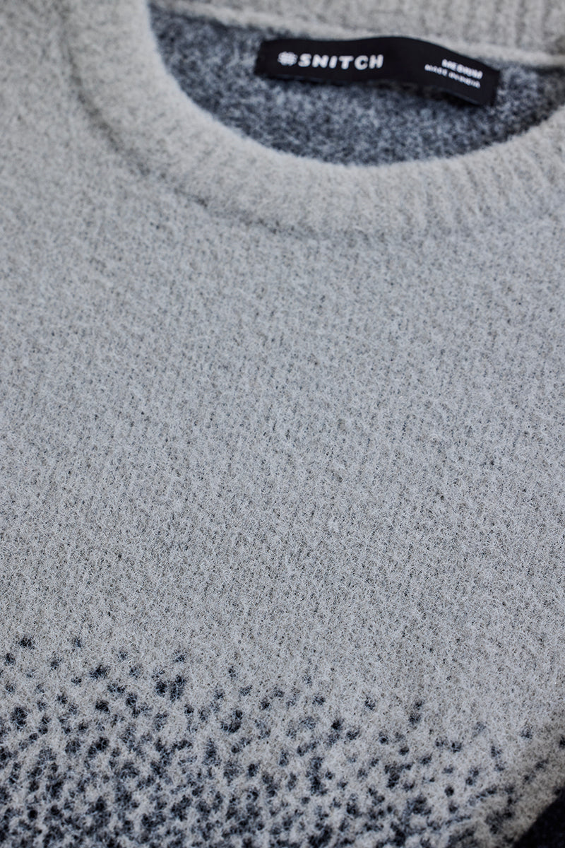 Grey Ombre Light Weight  Sweater