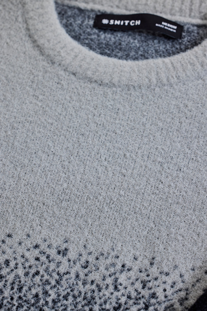 Grey Ombre Light Weight  Sweater