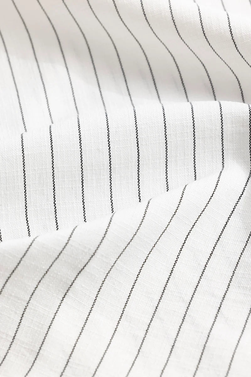 Linen Line White Stripe Shirt