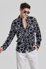 Black Abstract Slim Fit Shirt