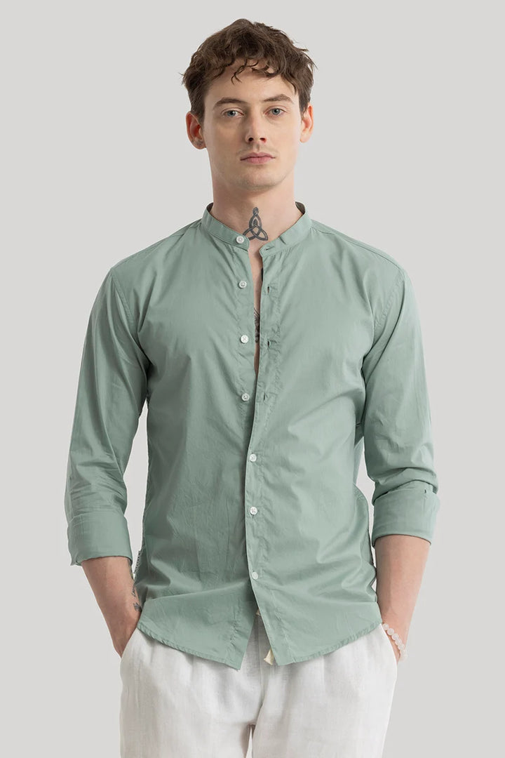 Yngve Green Plain Shirt