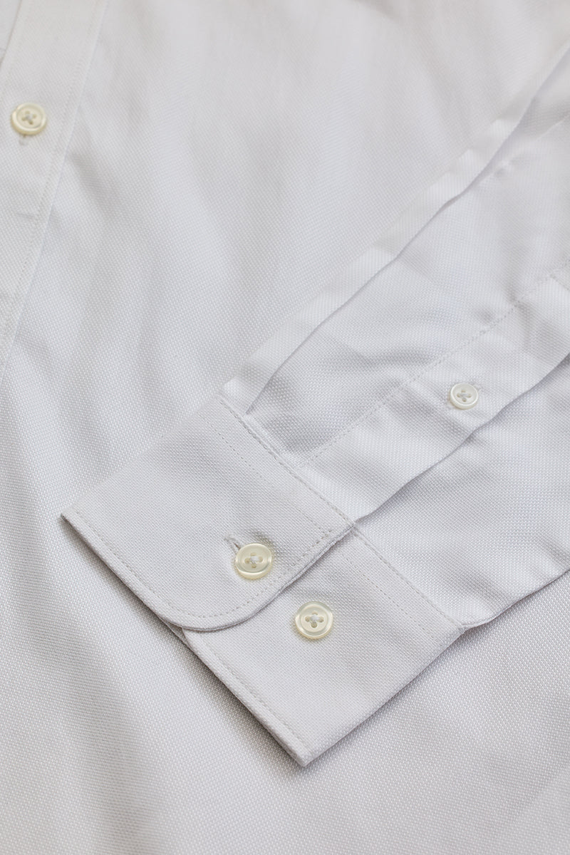 White Solid Twill Shirt