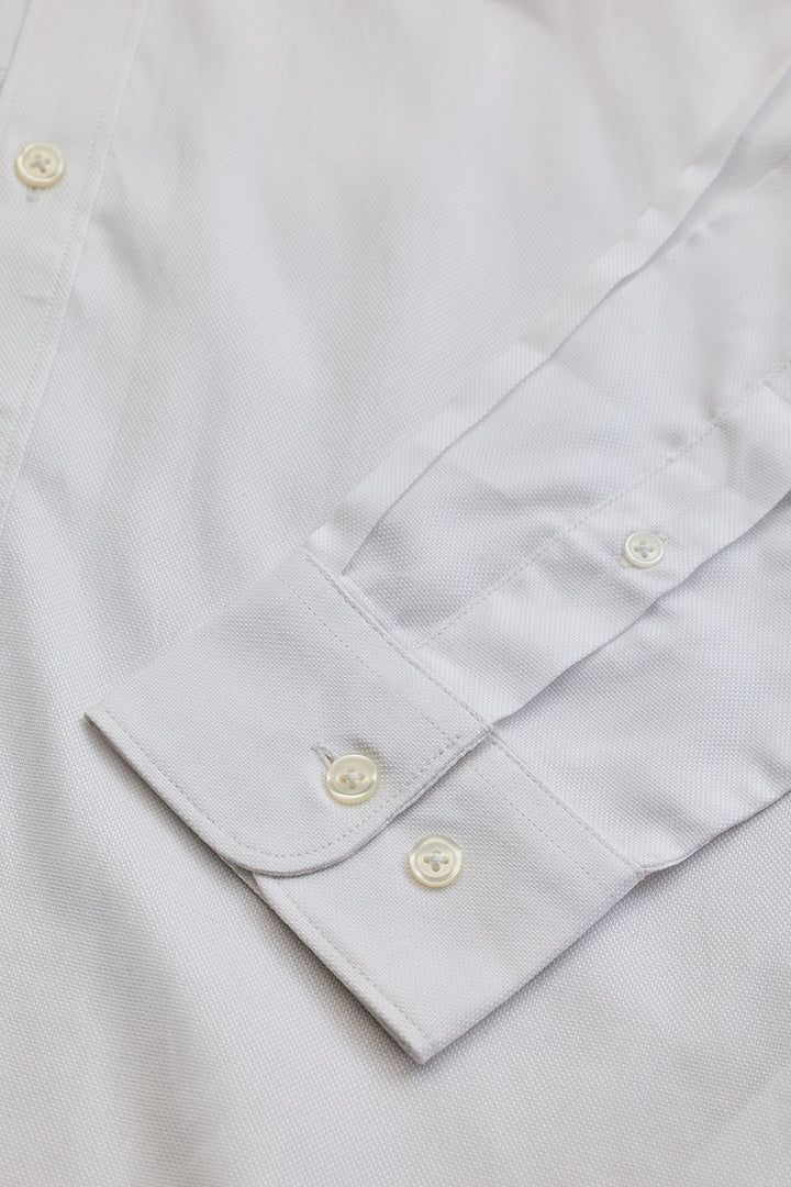 White Solid Twill Shirt