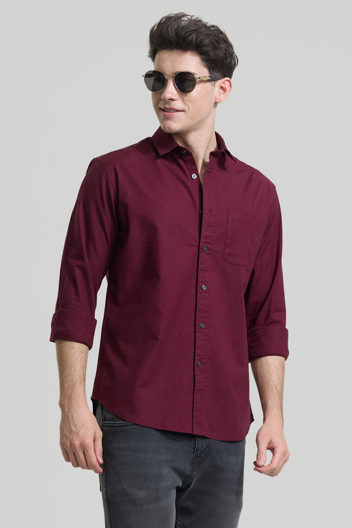 Maroon Slim Fit Shirt