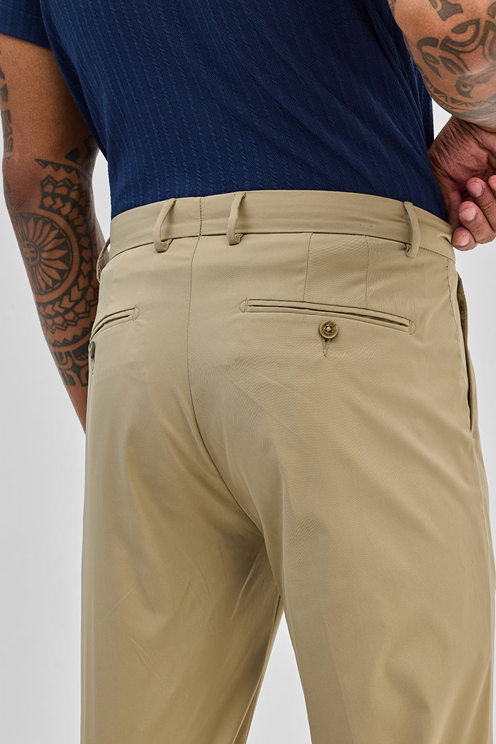 Beige Slim Fit Chinos