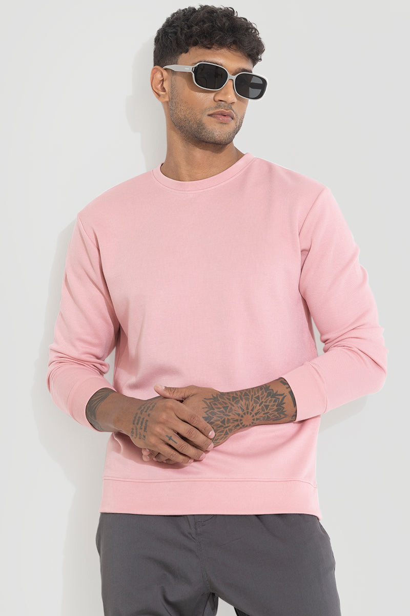 Pink Solid Sweatshirt