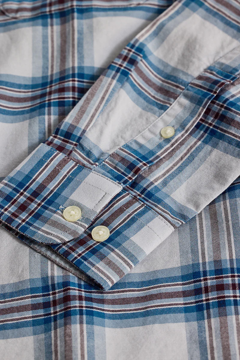 White Checks Slim Fit Shirt