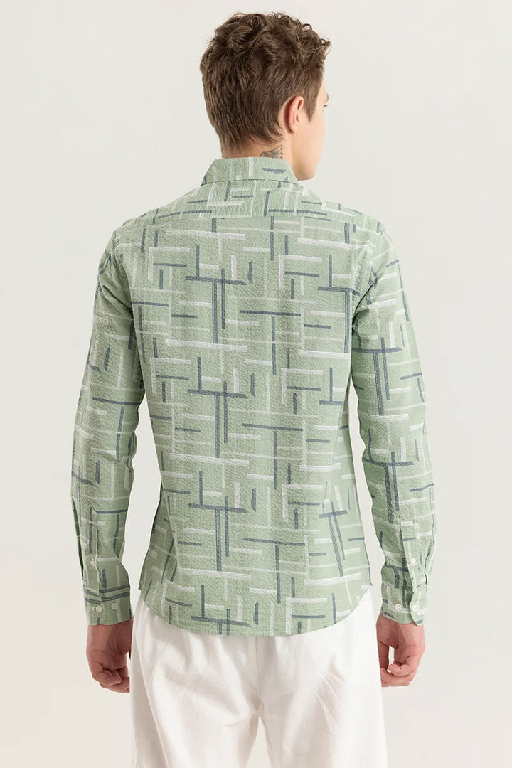 Azuregrid Abstract Green Shirt