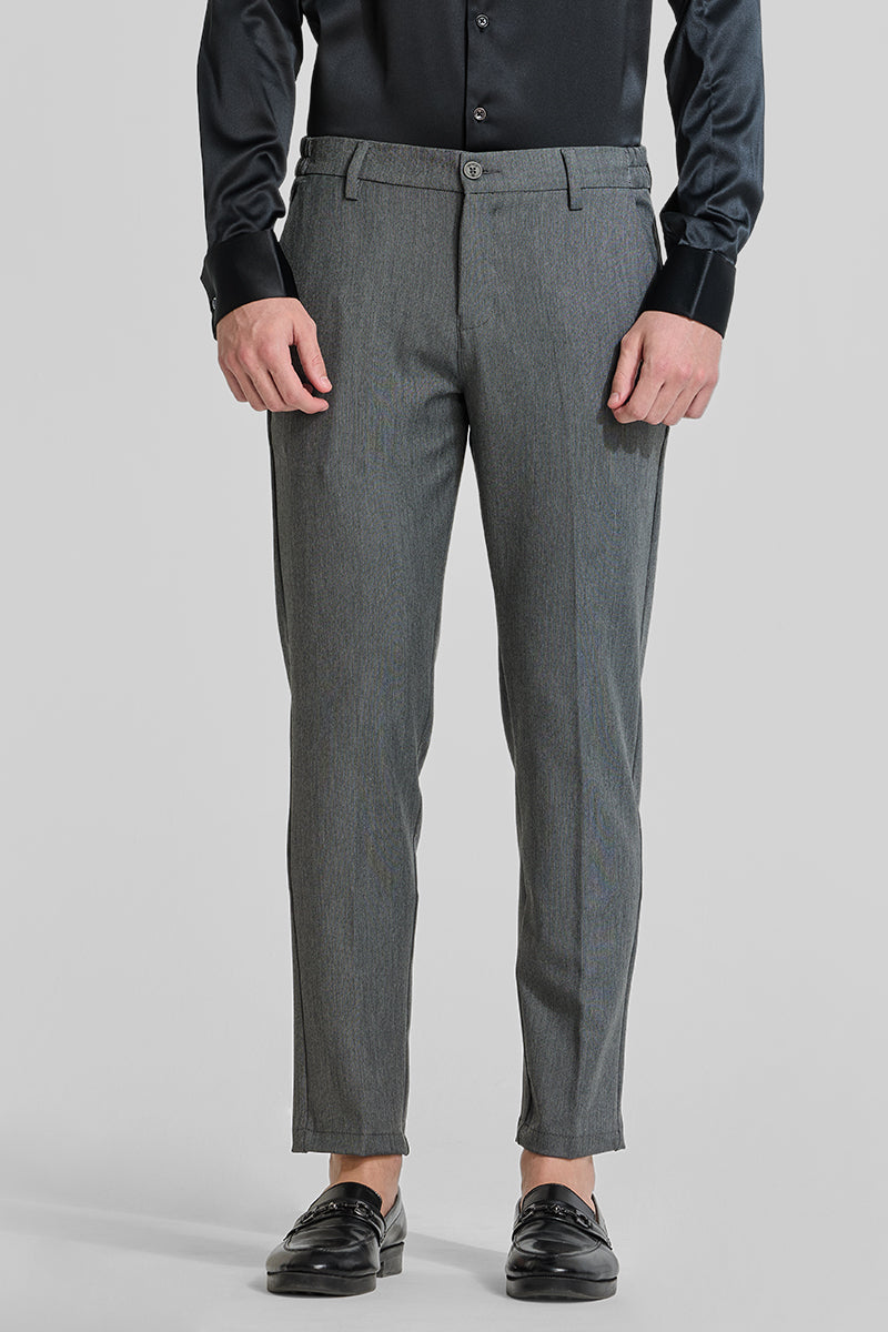 Grey Stretch Slim Fit Trousers