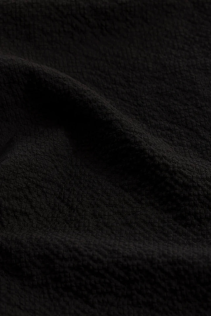 FlexiGarb Textured Black Shirt