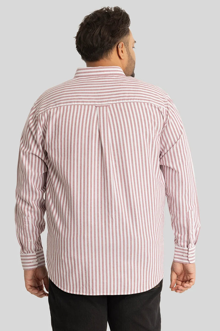 Fortunato Mauve Stripes Plus Size Shirt