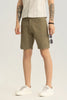 Viviane Khaki Plain Regular Fit Shorts