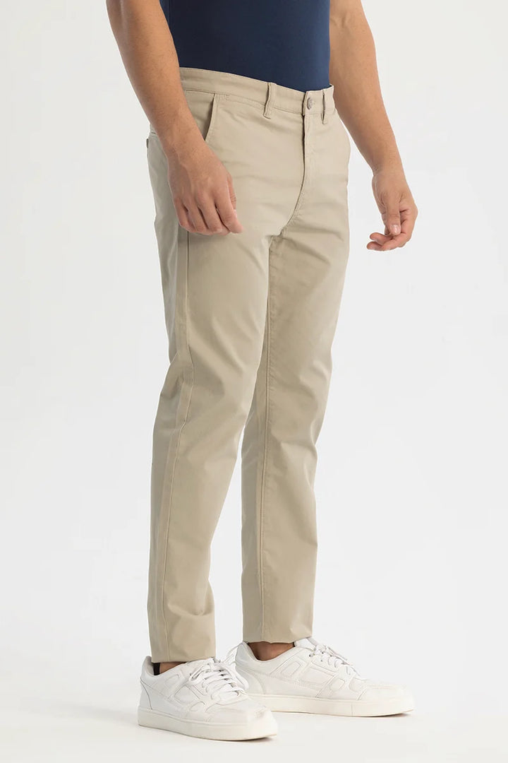 Beige Slim Fit Chinos