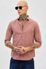 Mauve Slim Fit Stripes Shirt