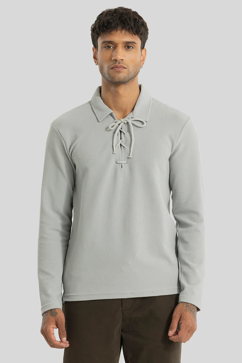 Jetter Light Grey Plain T-Shirt