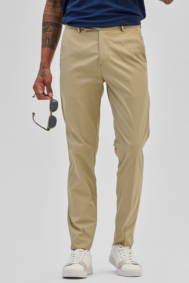 Beige Slim Fit Chinos