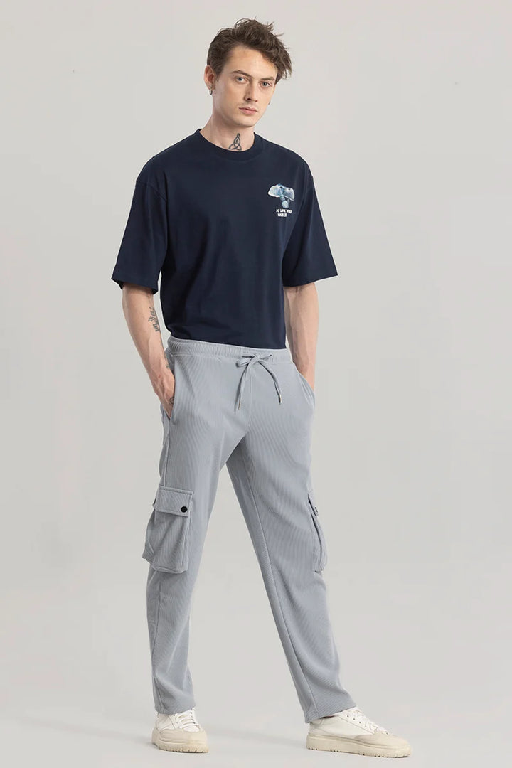 Pockethrive Grey Corduroy Cargo Pant