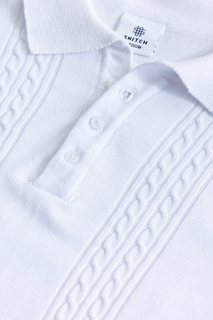 Infiniteknit White Polo T-Shirt