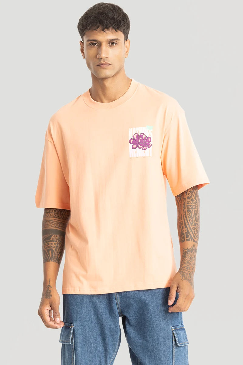 Natures Remedy Peach Oversized T-Shirt