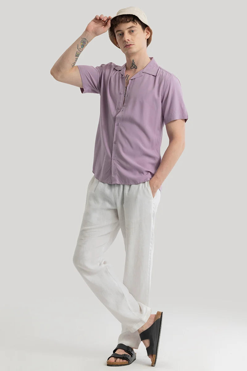 Bianca Lavender Plain Shirt