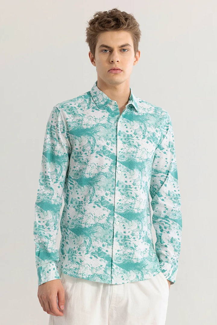 Aquarelli Abstract Blue Shirt