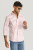 Light Pink Slim Fit Checks Shirt