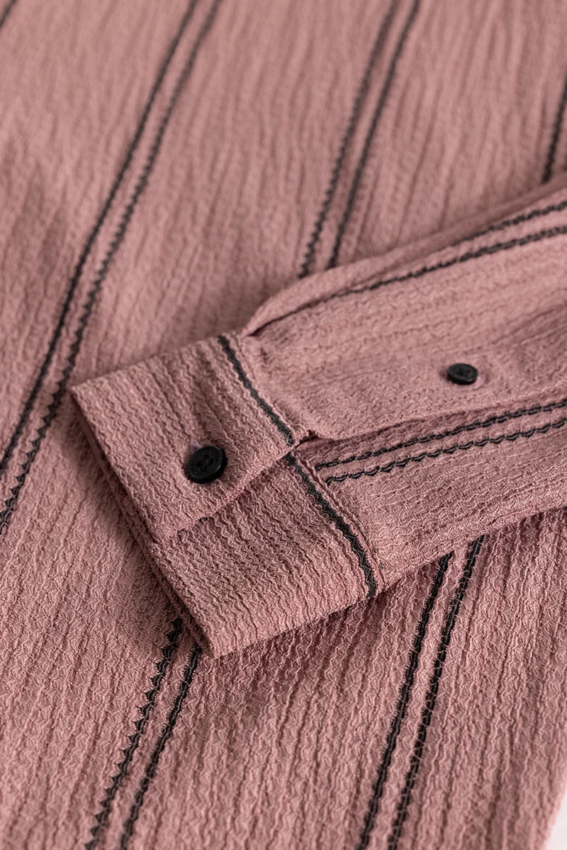 Sverre Stripe Mauve Shirt