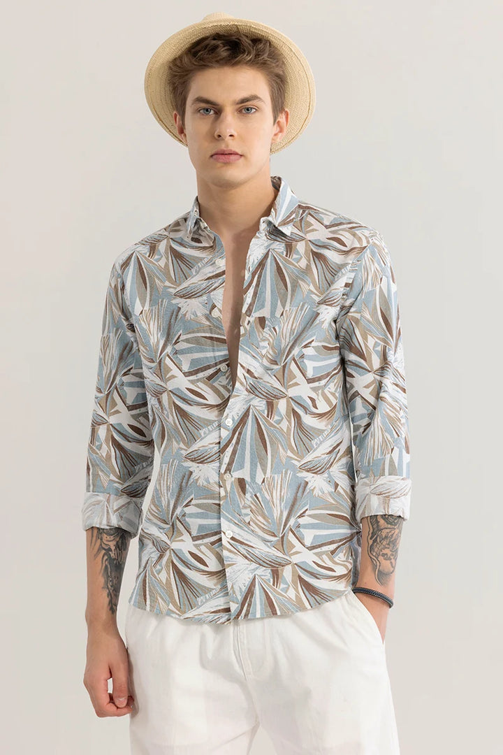 Tropiblu Abstract Brown Shirt