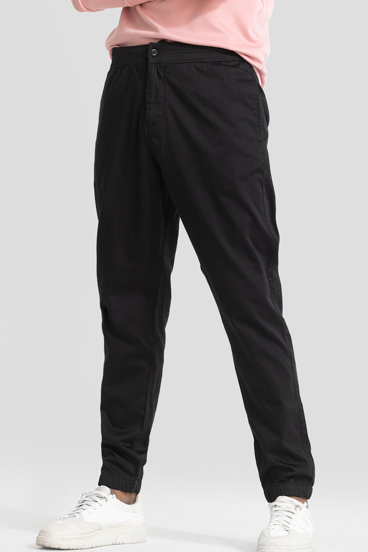 Jet Black Relaxed Fit Jogger