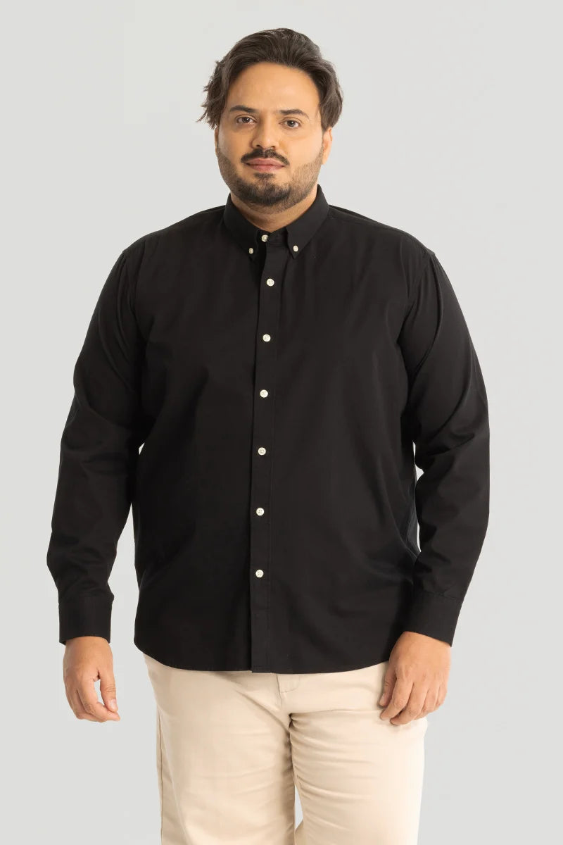 Silvano Patch Black Plus Size Shirt