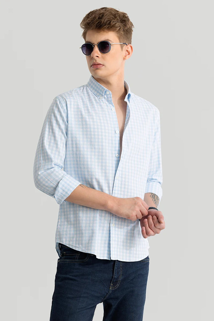 Ingvar Blue Checks Shirts