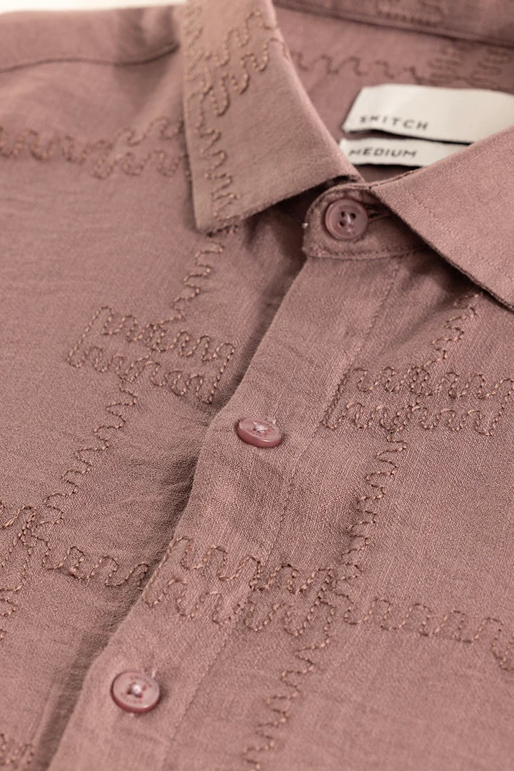 Pauline Mauve Embroidered Shirt