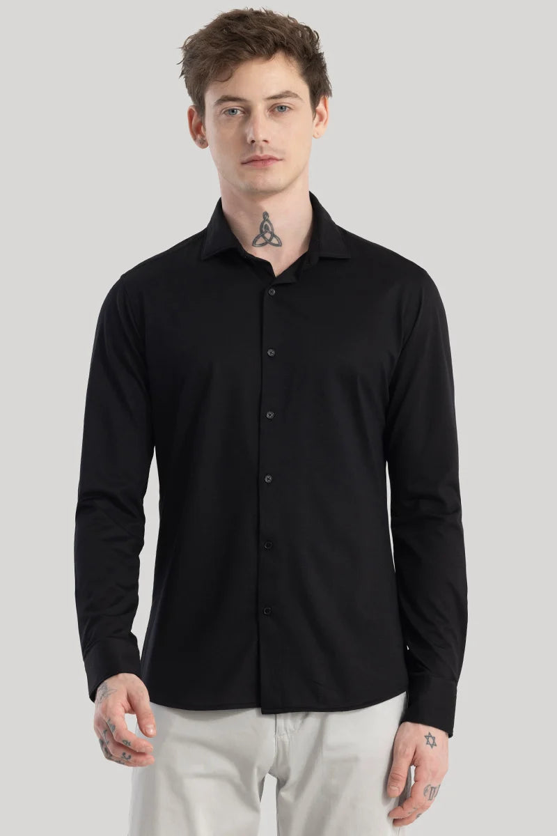 Ulrik Black Plain Shirt