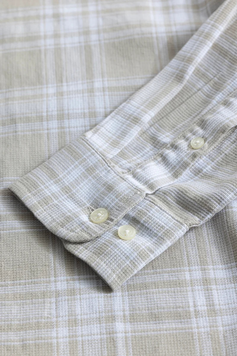 Plaidholic Beige Checks Shirt