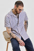 Blue Stripes Box Fit Shirt