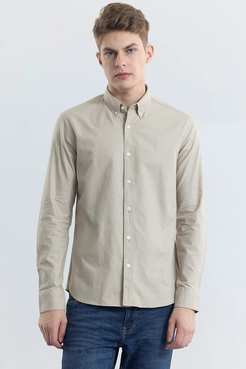 ClassicContour Plain Beige Shirt