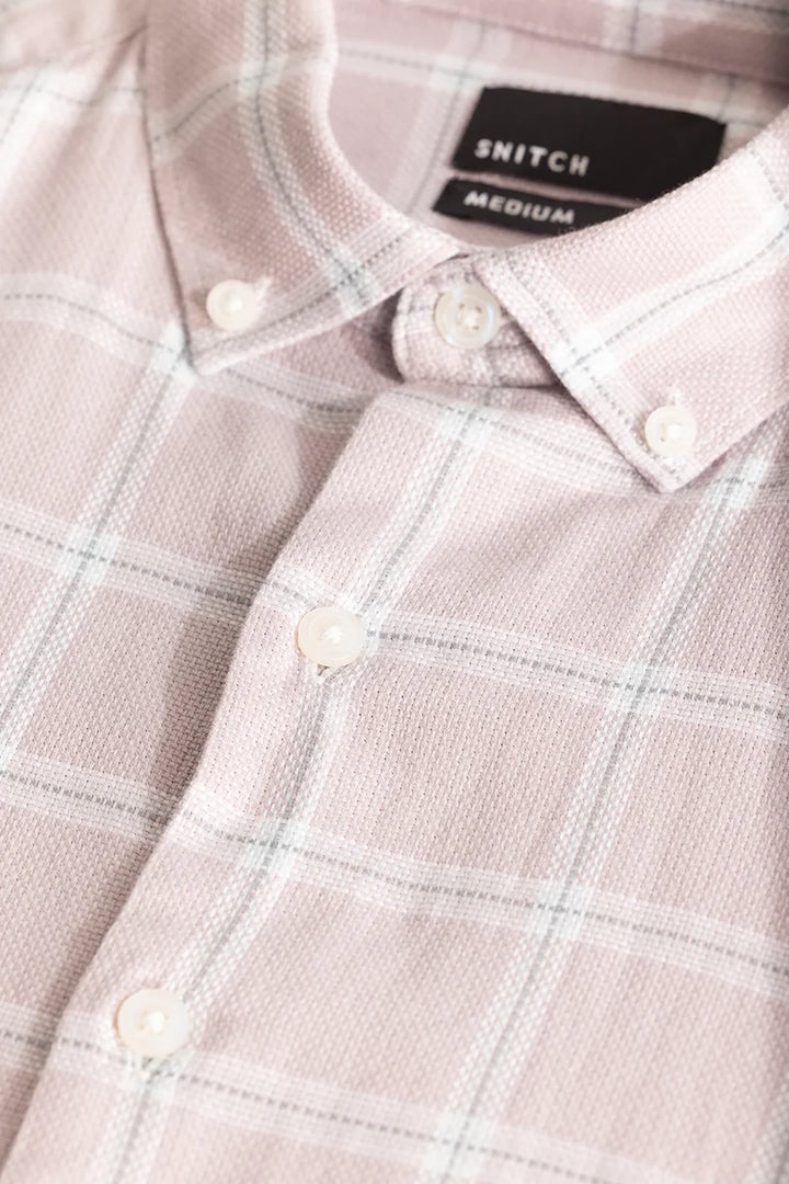 Light Pink Oxford Checks Shirt