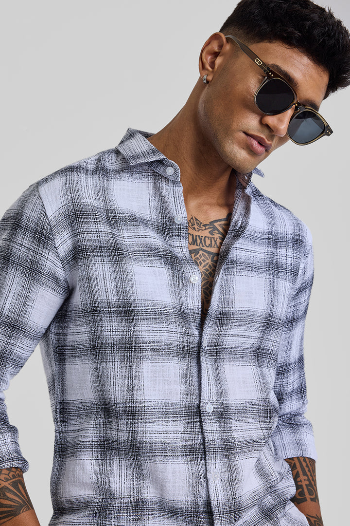 White Checks Slim Fit Shirt