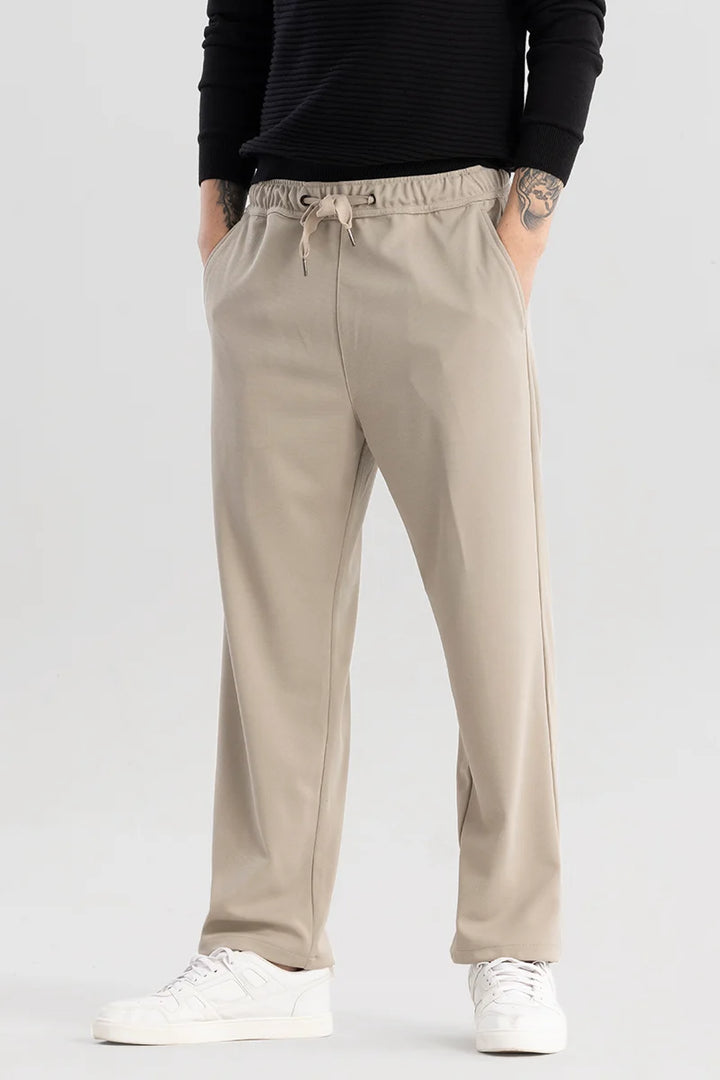 StrideFlex Beige Korean Trousers