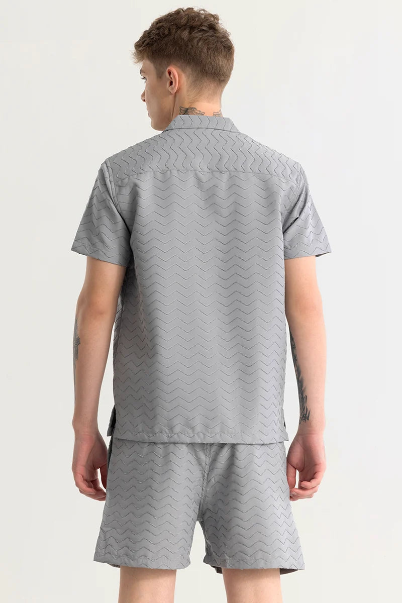 Cross Wave Grey Textured Co-Ords